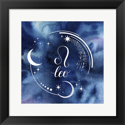 Framed Watercolor Astrology V Print