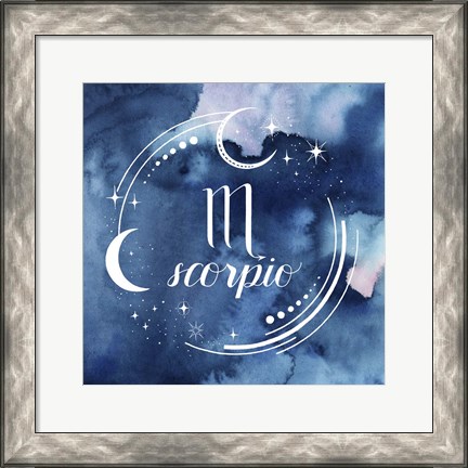 Framed Watercolor Astrology VIII Print