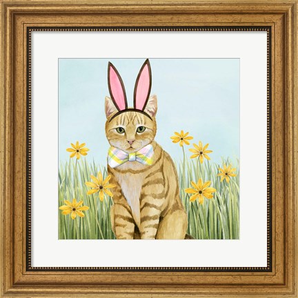 Framed Easter Cats IV Print