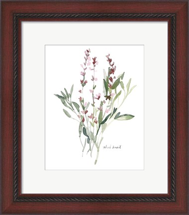 Framed Herb Garden Sketches V Print
