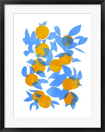Framed Bright Tangerines I Print