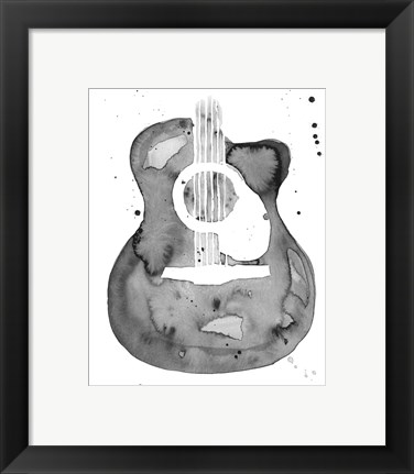 Framed Guitar Flow I Print