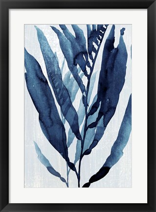 Framed Blue Drift I Print