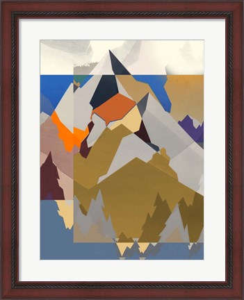 Framed Mountain Extraction I Print