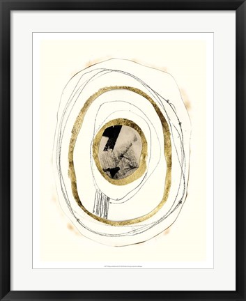 Framed Paper, Gold &amp; Smoke II Print