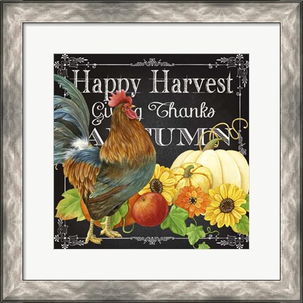 Framed Harvest Greetings III Print