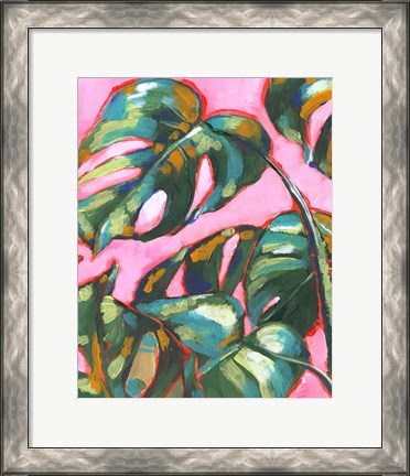 Framed Psychedelic Palms II Print