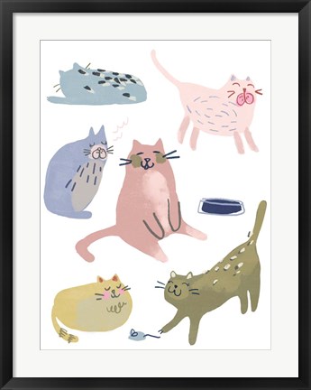 Framed Cat Squad II Print