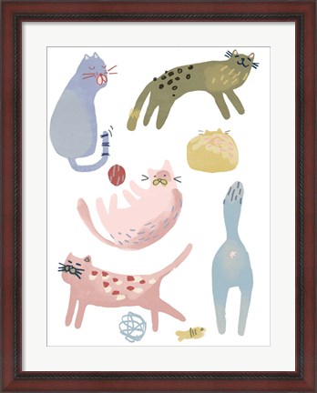 Framed Cat Squad III Print