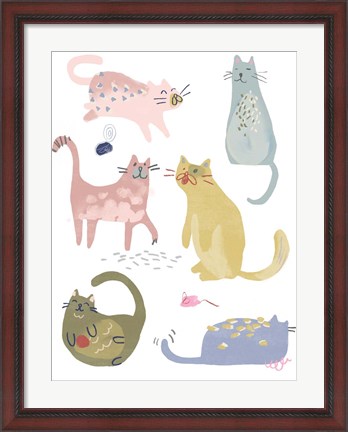 Framed Cat Squad IV Print
