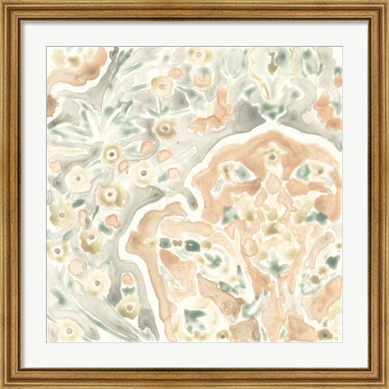 Framed Terracotta Garden Tile VII Print