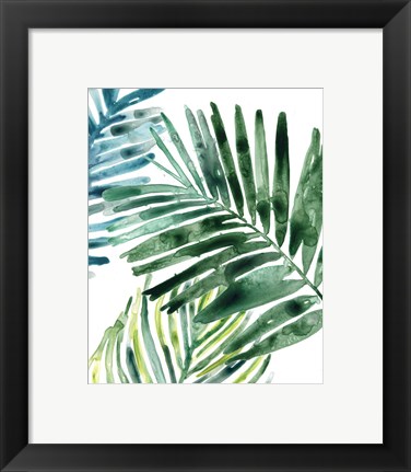 Framed Tropical Leaf Medley II Print