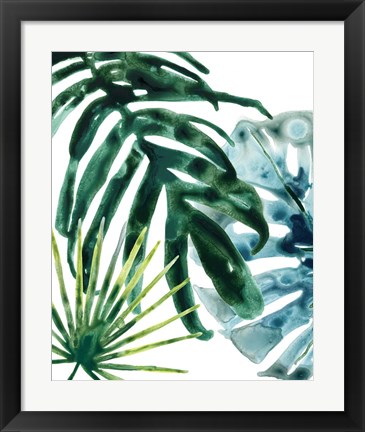 Framed Tropical Leaf Medley IV Print