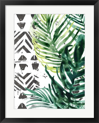 Framed Palm Pattern I Print