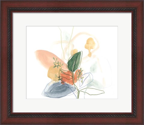 Framed Abstracted Bouquet II Print