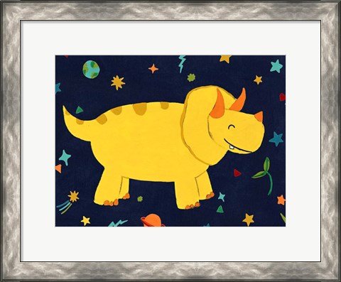 Framed Starry Dinos V Print