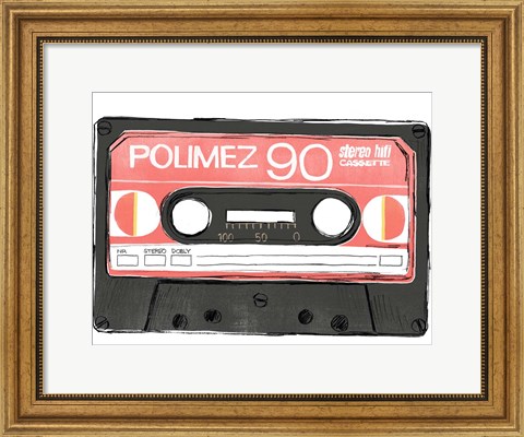 Framed Mix Tape V Print