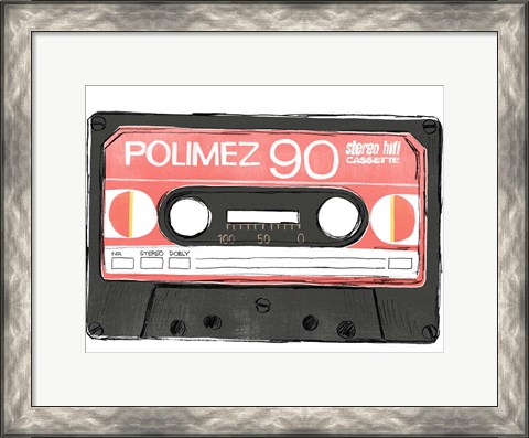Framed Mix Tape V Print