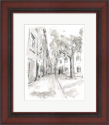 Framed European City Sketch II Print