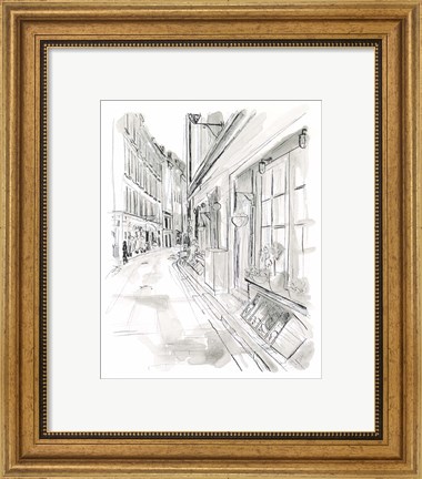 Framed European City Sketch VI Print
