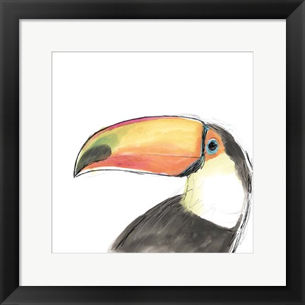 Framed Tropical Bird Portrait III Print