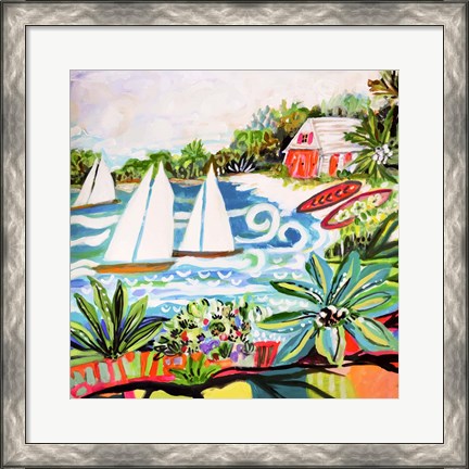 Framed Cottage by the Bay II Print