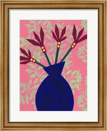 Framed Graphic Vase IV Print