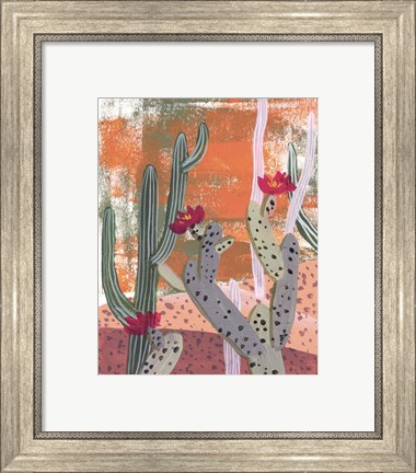 Framed Desert Flowers I Print