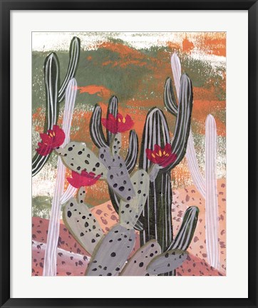 Framed Desert Flowers II Print