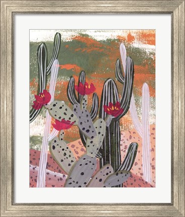 Framed Desert Flowers II Print