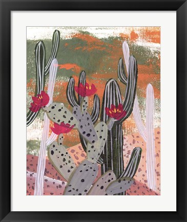 Framed Desert Flowers II Print