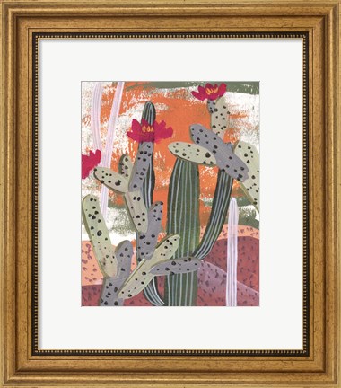 Framed Desert Flowers III Print
