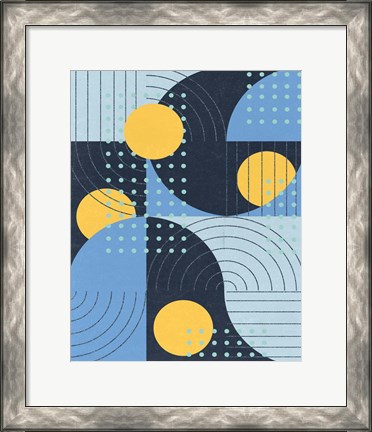 Framed Moonlit Surf I Print