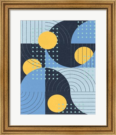 Framed Moonlit Surf I Print