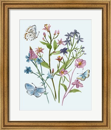 Framed Wildflowers Arrangements I Print