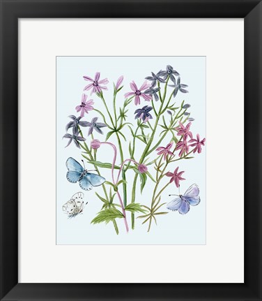 Framed Wildflowers Arrangements II Print
