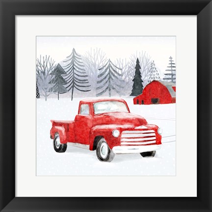 Framed Snow Country II Print