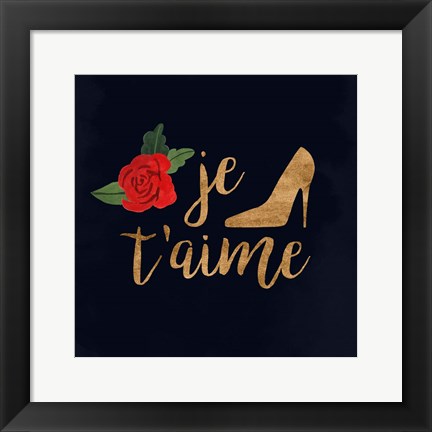 Framed Oui Oui Glam I Print