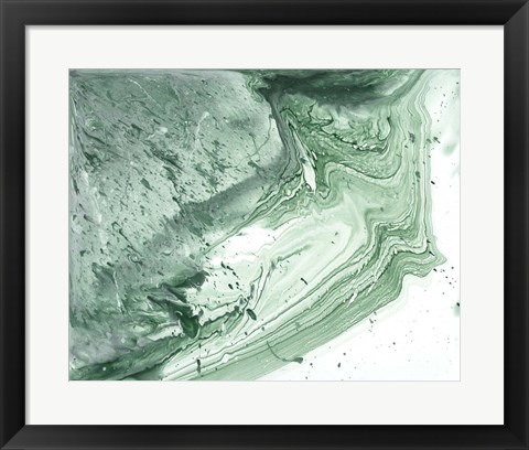 Framed Marbled Malachite I Print