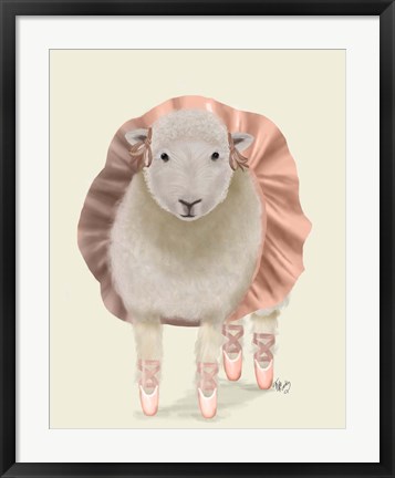 Framed Ballet Sheep 1 Print