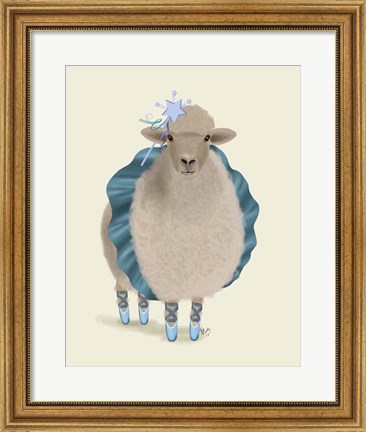 Framed Ballet Sheep 5 Print