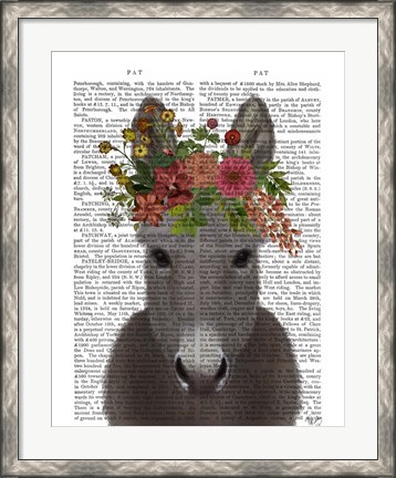 Framed Donkey Bohemian 4 Book Print Print