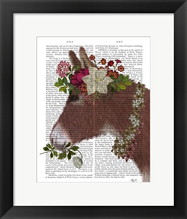 Framed Donkey Bohemian 5 Book Print Print