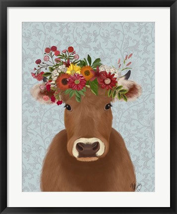 Framed Cow Bohemian 1 Print
