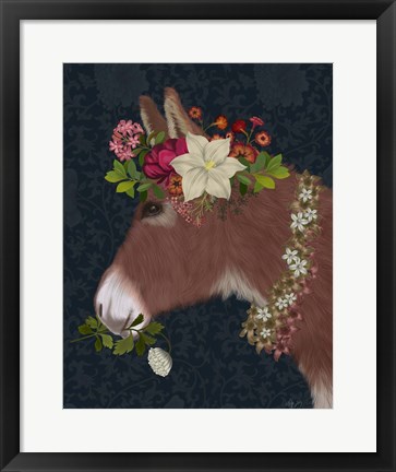 Framed Donkey Bohemian 5 Print