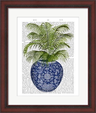 Framed Chinoiserie Vase 6, With Plant Book Print Print