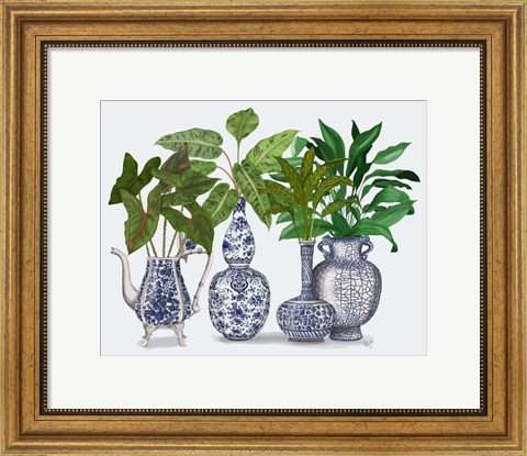 Framed Chinoiserie Vase Group 2 Print