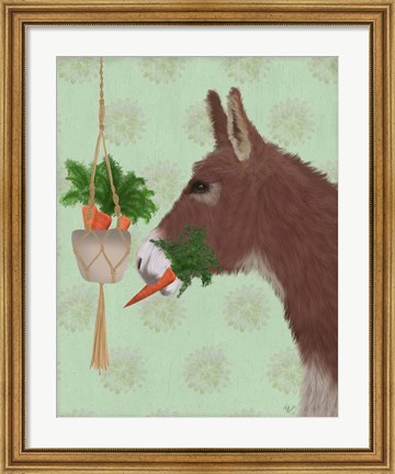 Framed Donkey Lunch Print