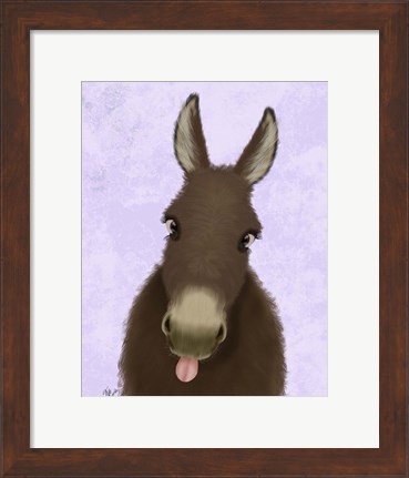 Framed Funny Farm Donkey 1 Print