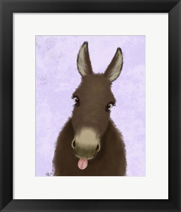 Framed Funny Farm Donkey 1 Print